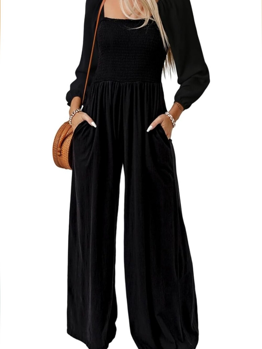 Black Lightweight Flowy Jumpsuit XXL